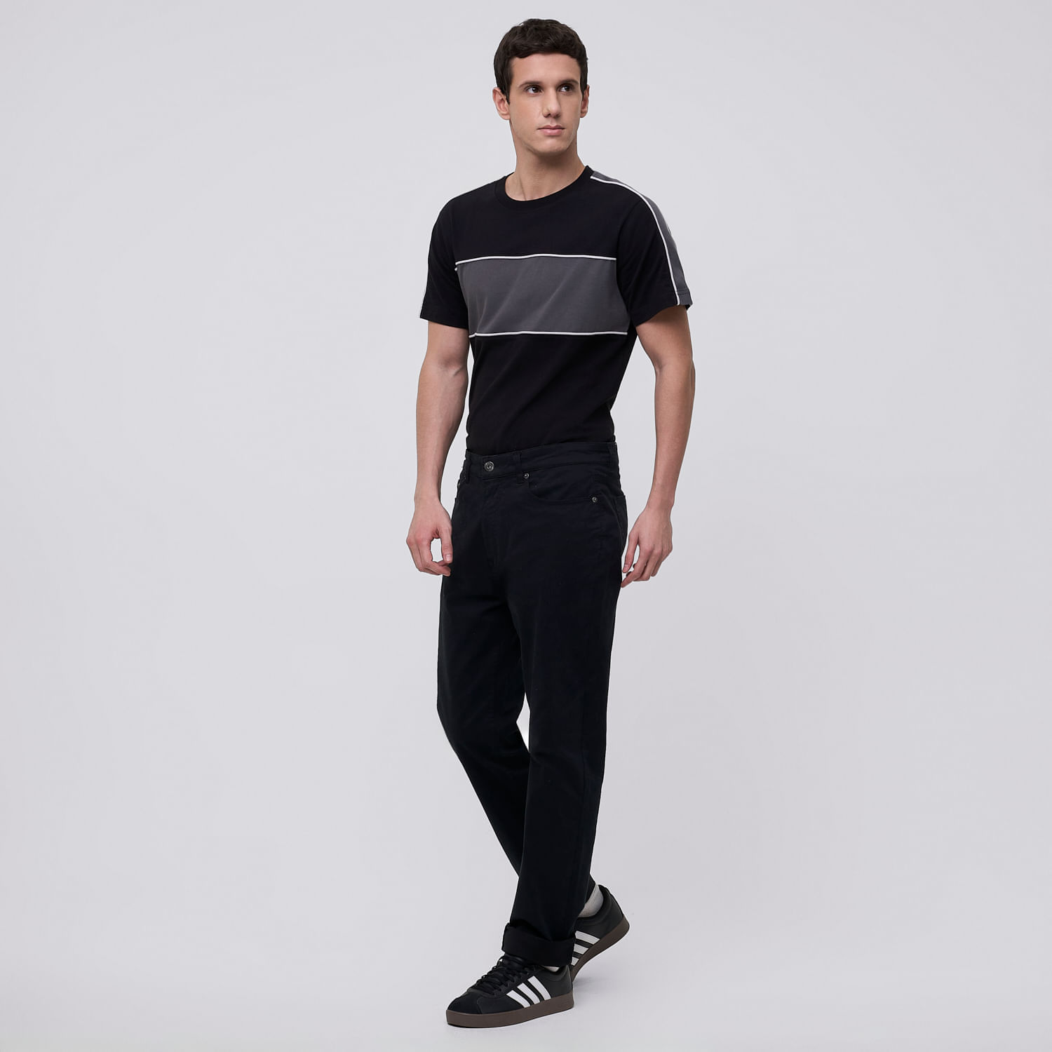 Pantalón Hombre 5 Bolsillos Amc Negro Talla 30