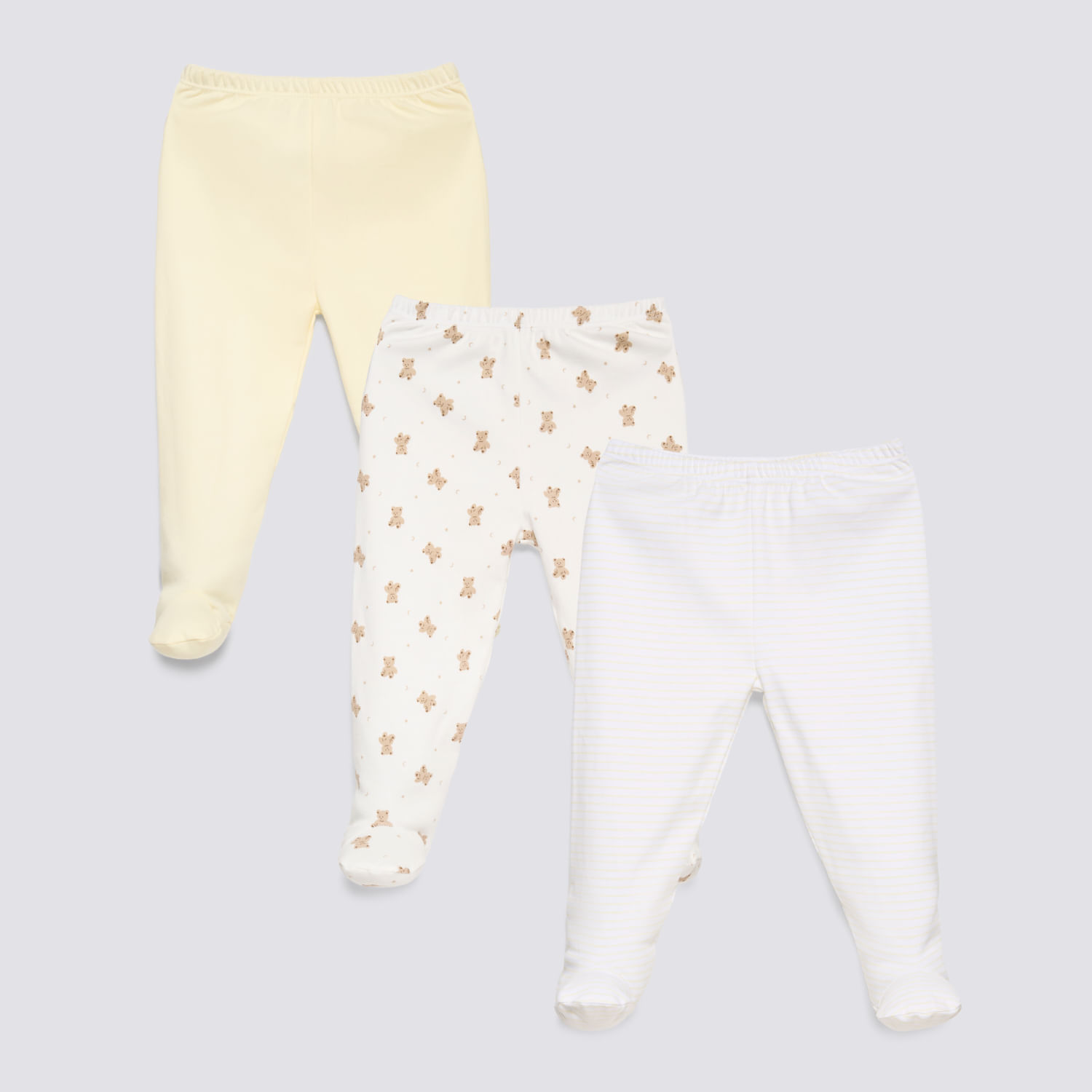 Pantalón Interno Recién Nacido Pack X3 Baby Circus Ecru Talla 24M