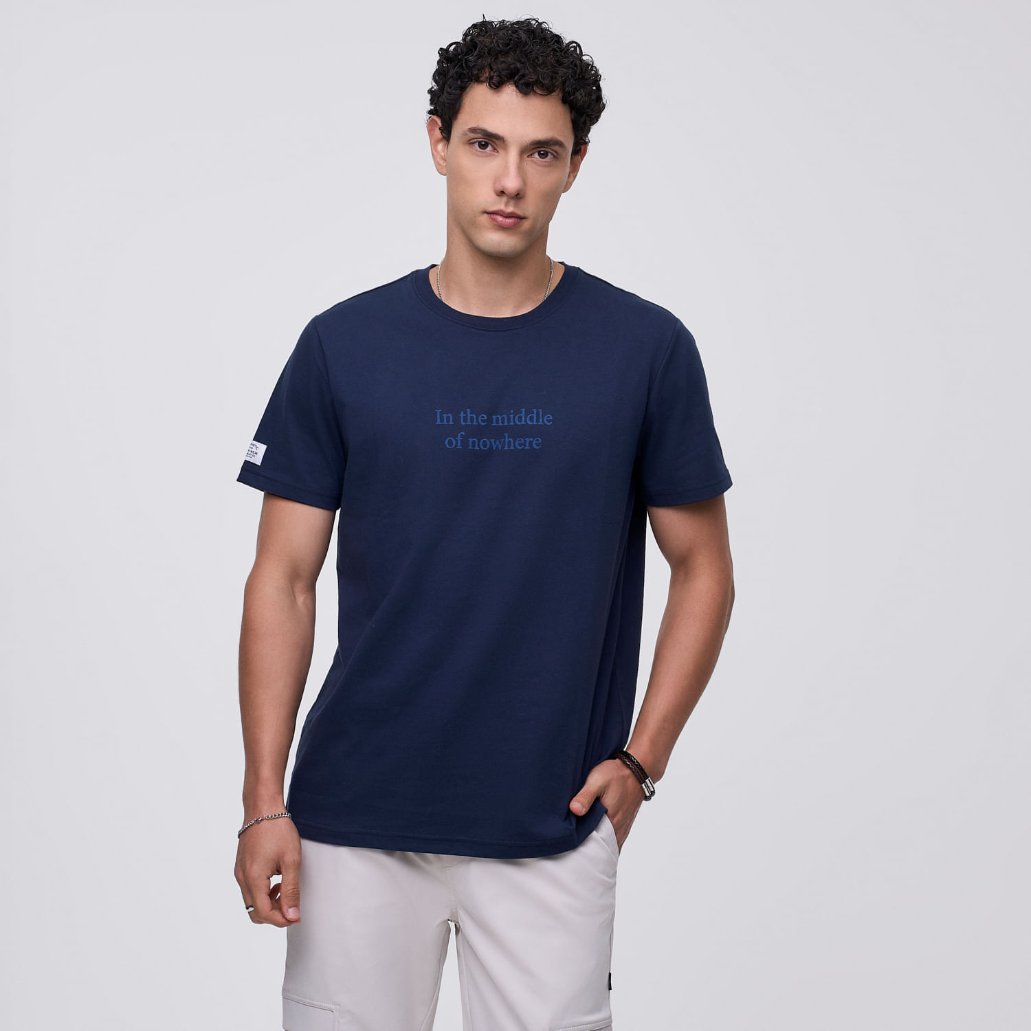 Polo Manga Corta Hombre New Frase Flock Hypnotic Navy Talla L