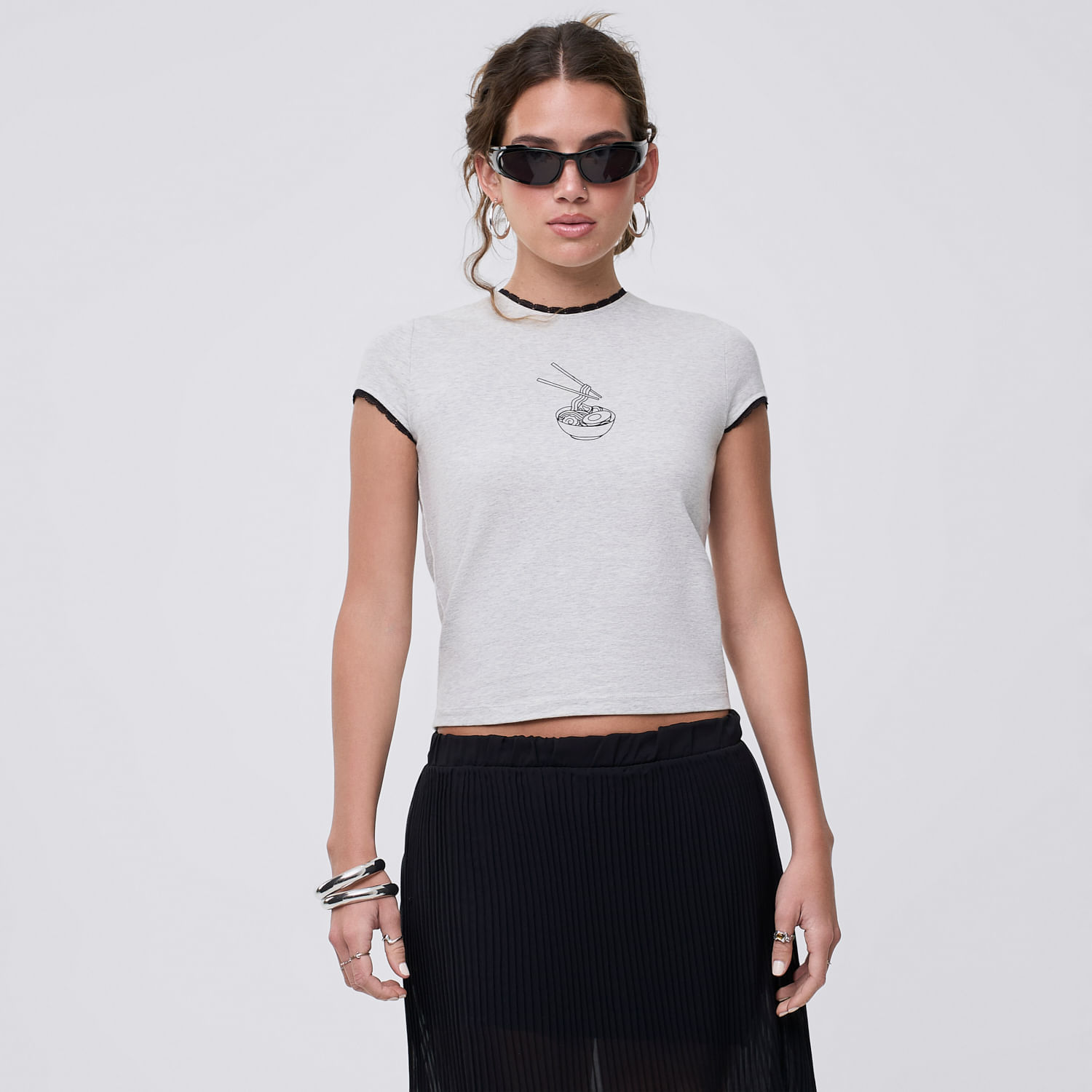 Polo Mujer City Hypnotic Manga Corta Gris Claro Xs