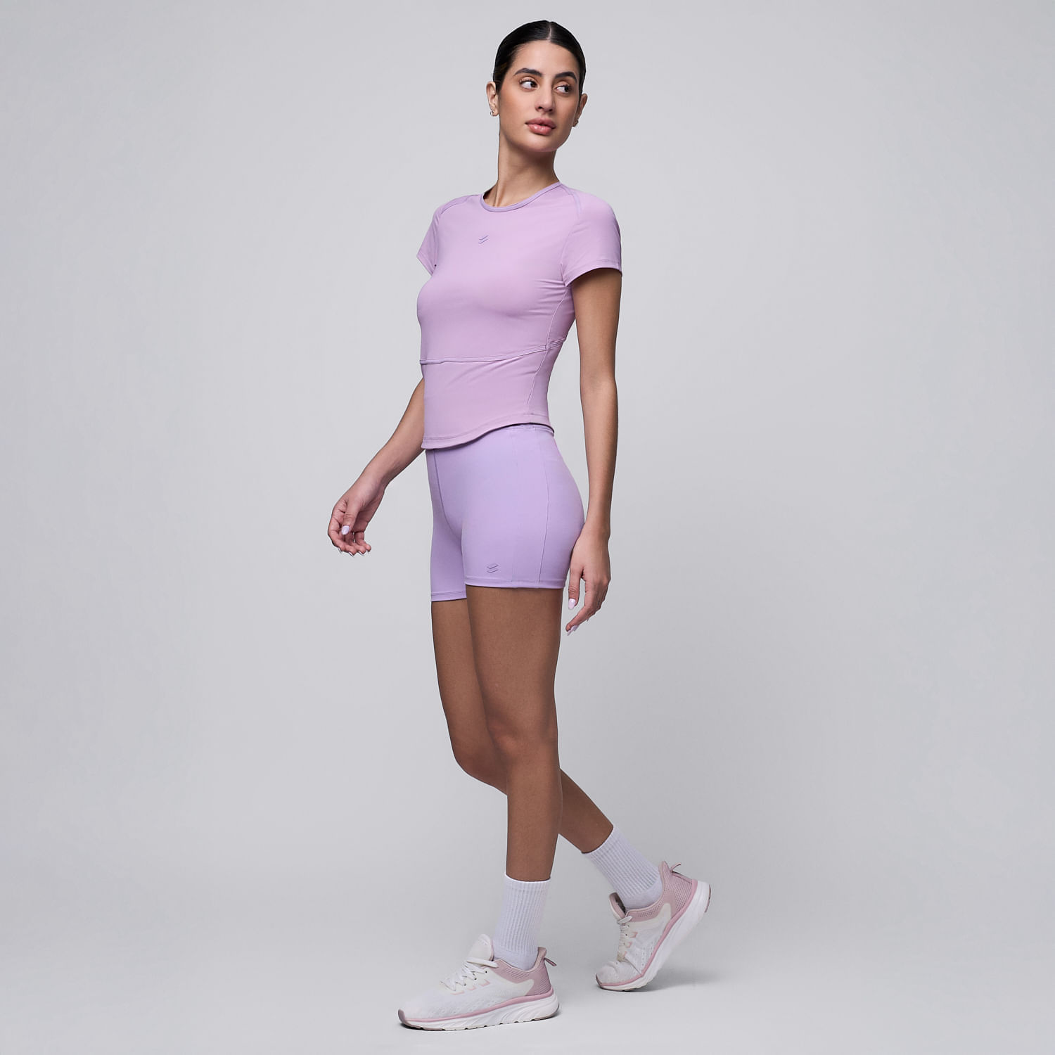 Short Deportivo Mujer Podium Block Lila XL