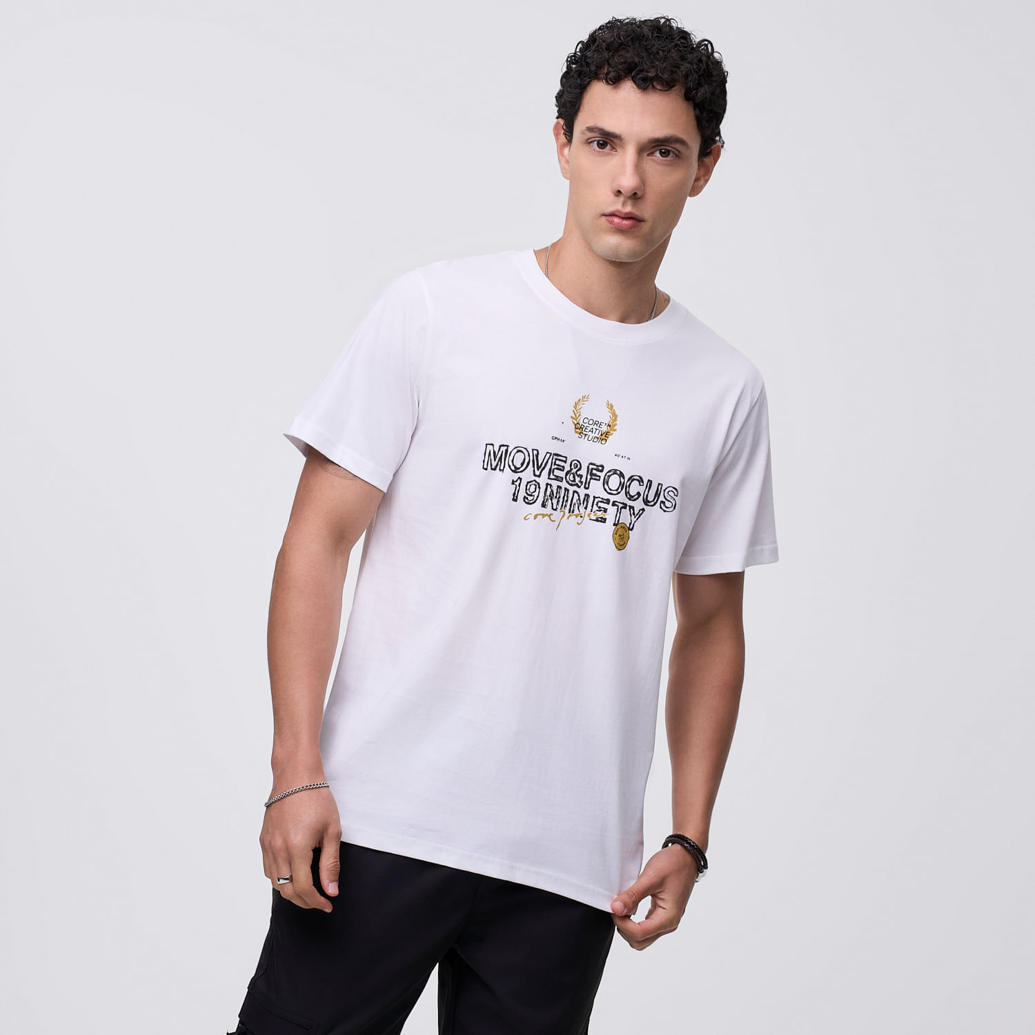 Polo Manga Corta Hombre Frase Print Hypnotic Blanco Talla XL