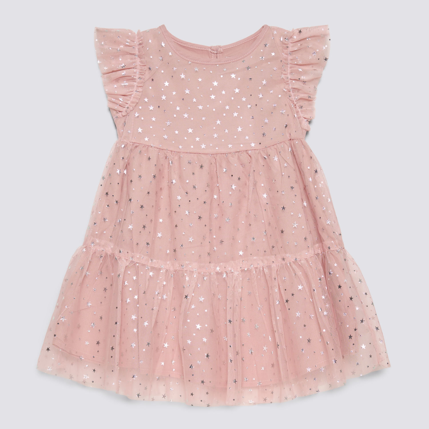 Vestido Manga Corta Bebé Niña Tull Foil Baby Circus Rosado Talla 18M