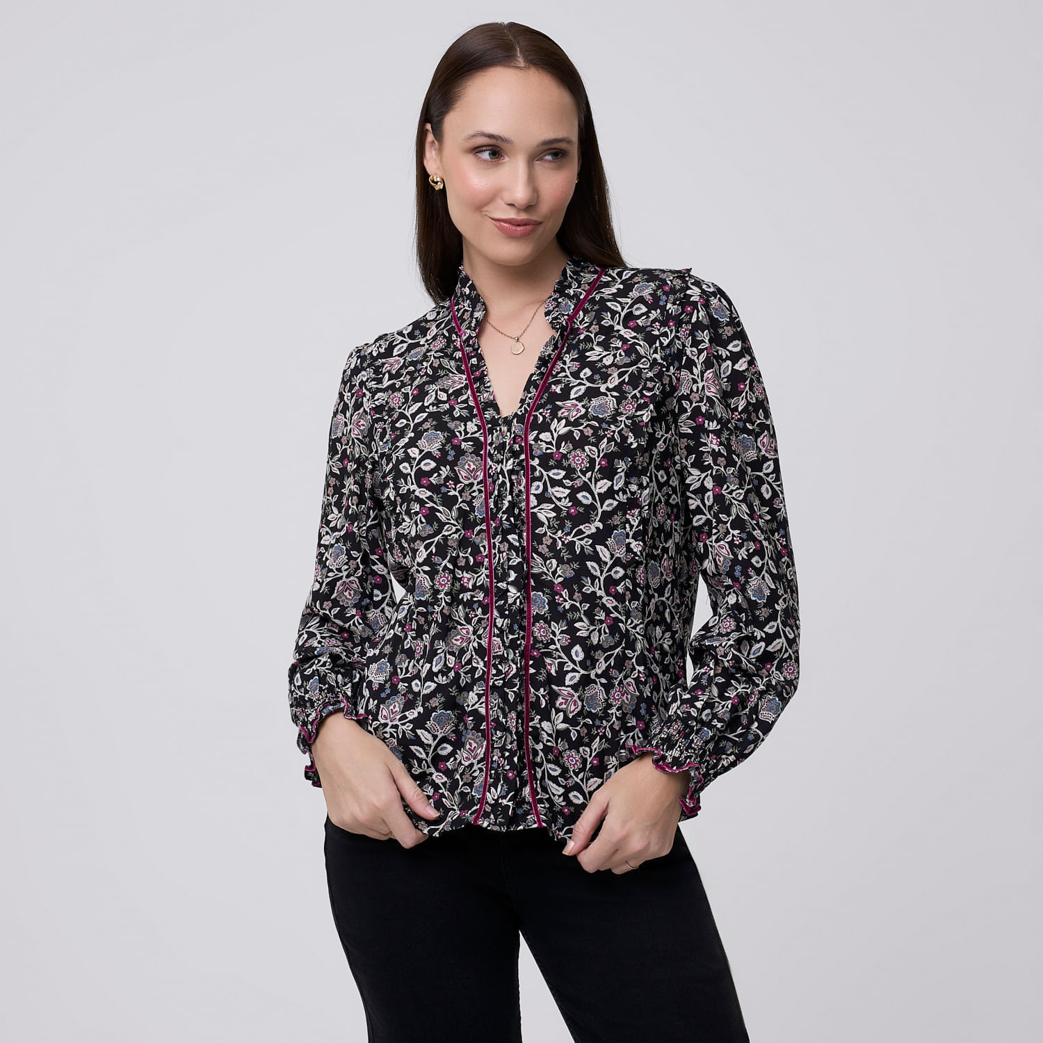 Blusa Mujer Boho 1 Madison Manga Larga Combo1 Xl