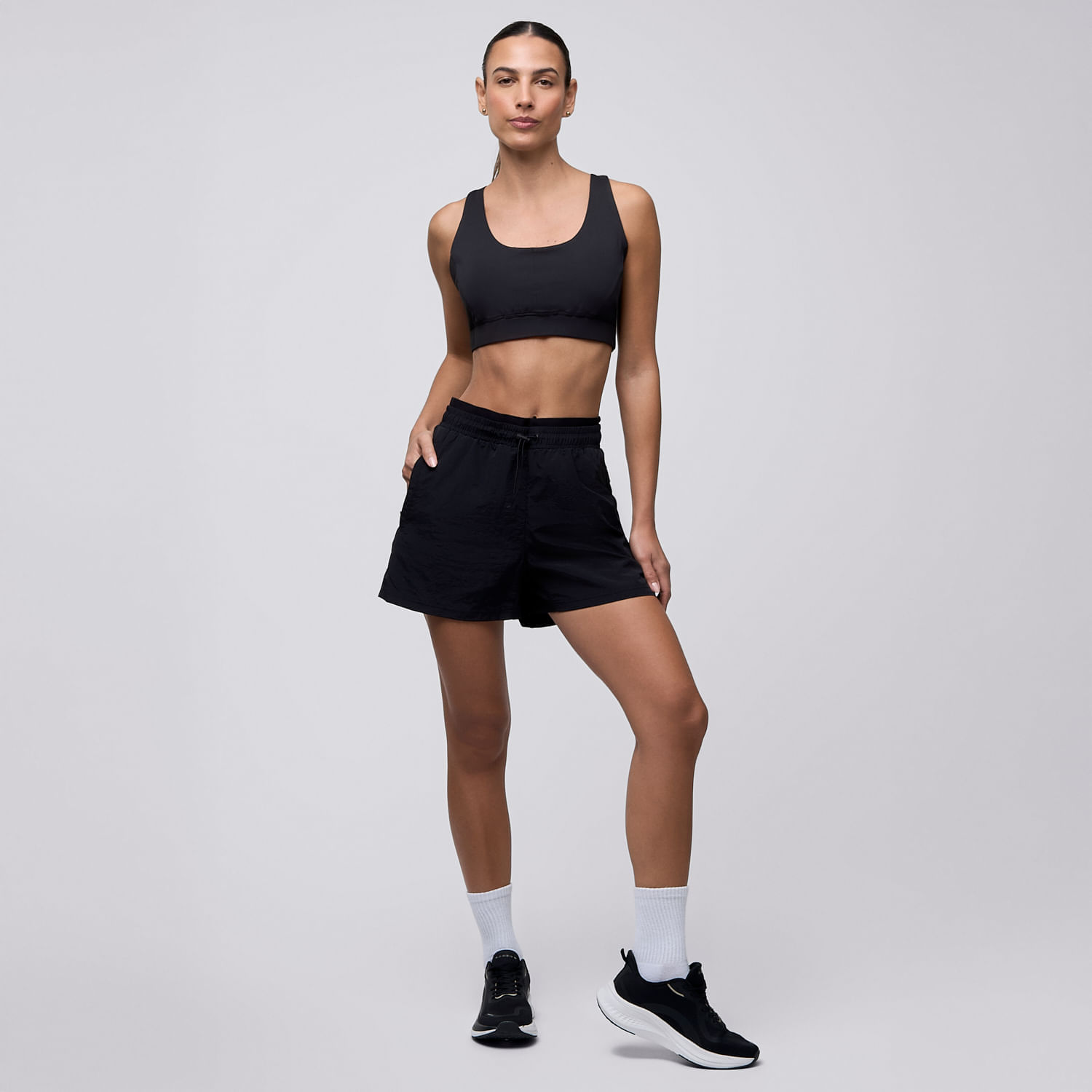 Short Deportivo Mujer Earth Podium Negro Xl