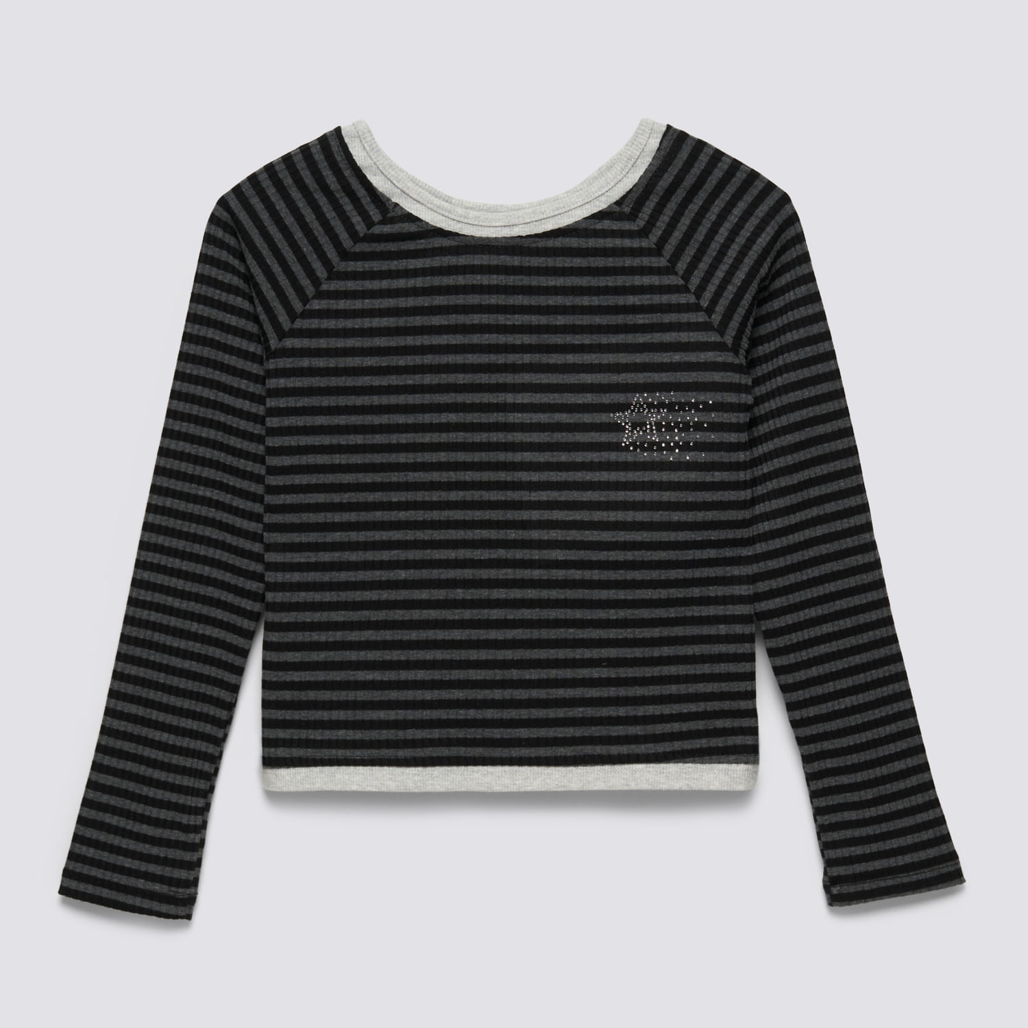 Polo Manga Larga Teen Niña Cute Knit Doble Zubito Charcoal Talla 16X