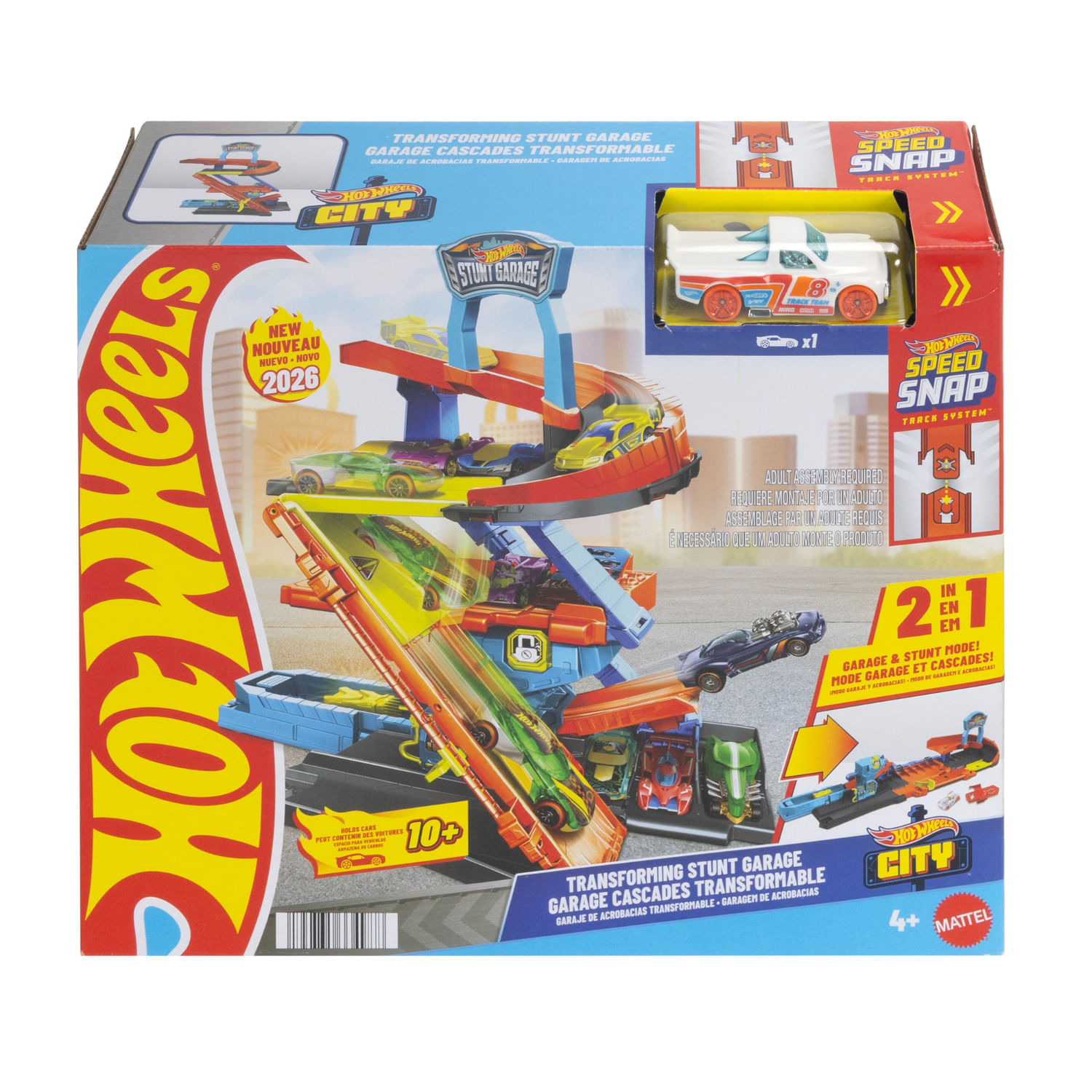 Set De Pista Garaje De Acrobacias Transformable Hot Wheels City Mattel