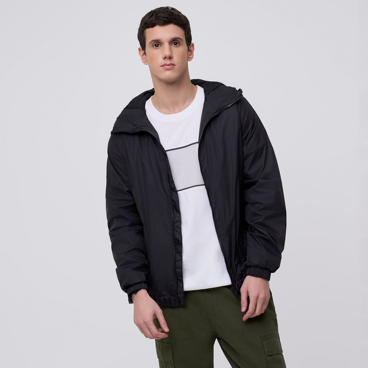 Casaca Hombre Cortaviento Amc Charcoal Talla L