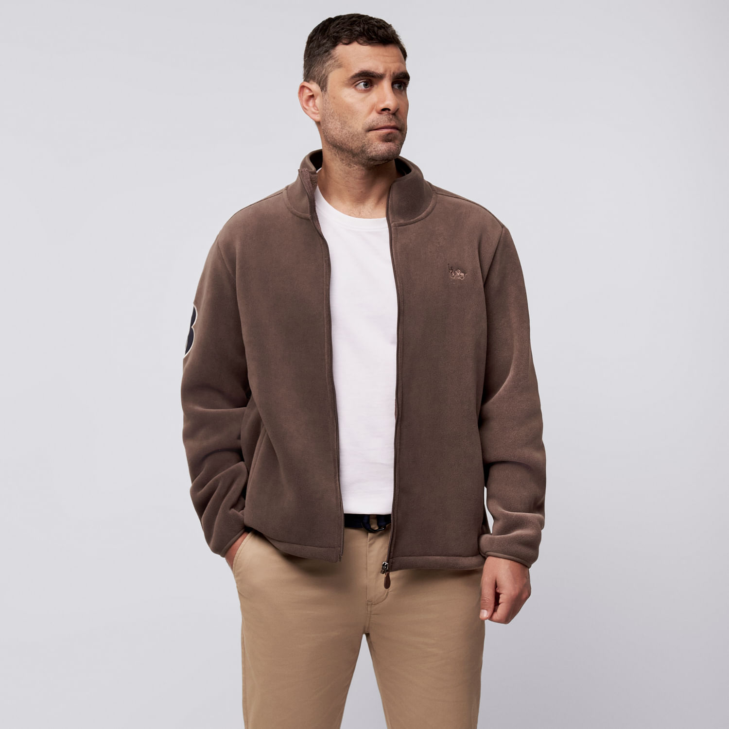 Polera Hombre Polar Parche The Royal Parks British Club Beige Talla S