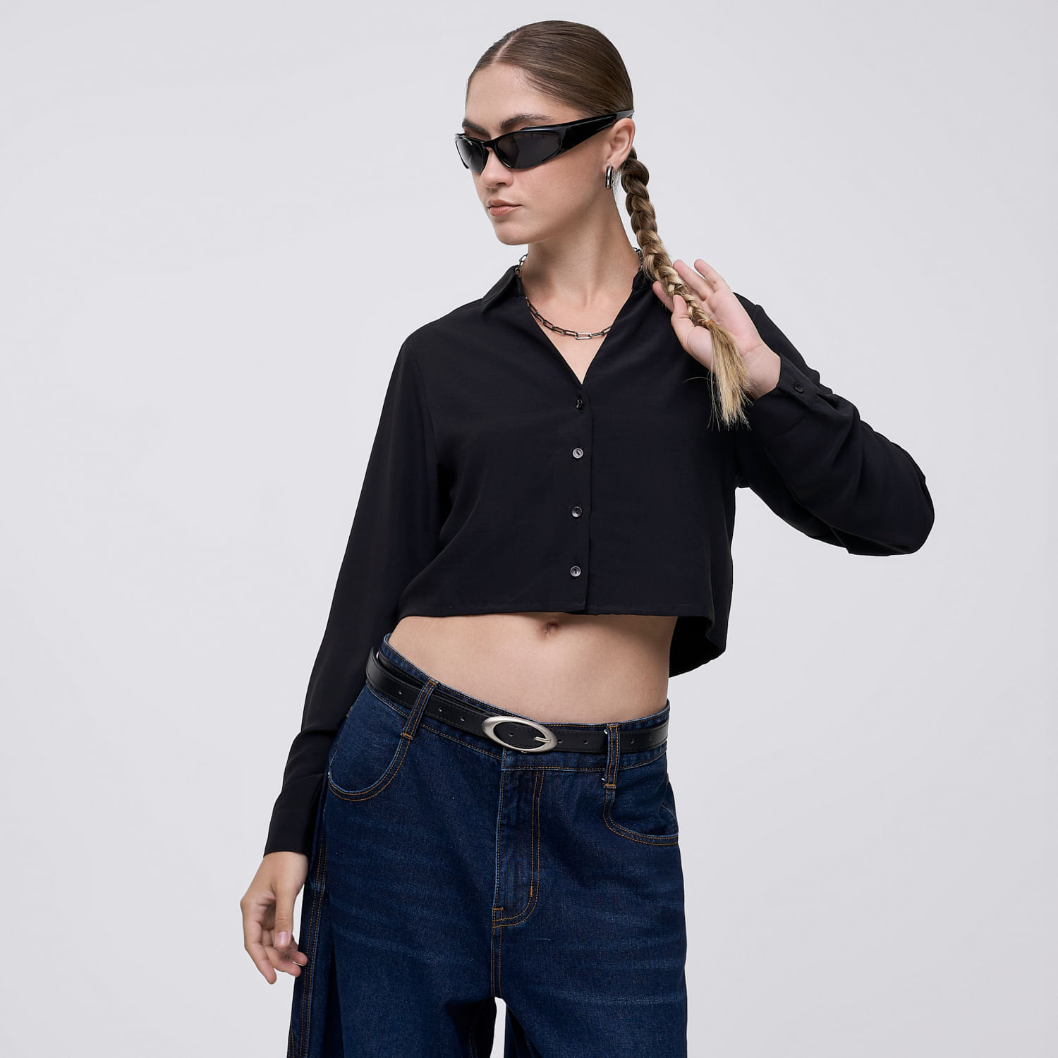 Blusa Mujer Vina Hypnotic Manga Larga Blusa Mujer Vina Hypnotic Negro Xs