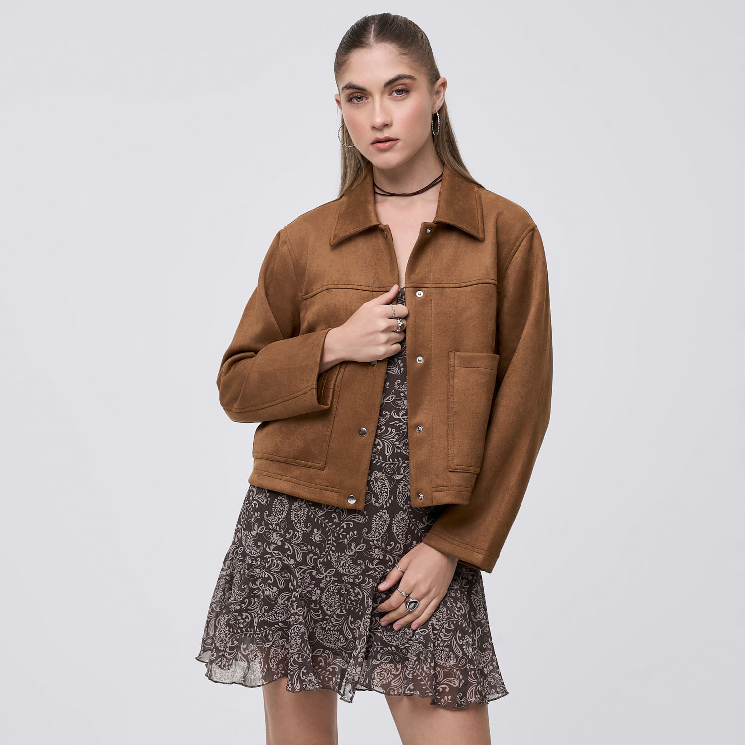 Casaca Mujer Hypnotic Manga Larga Camel M