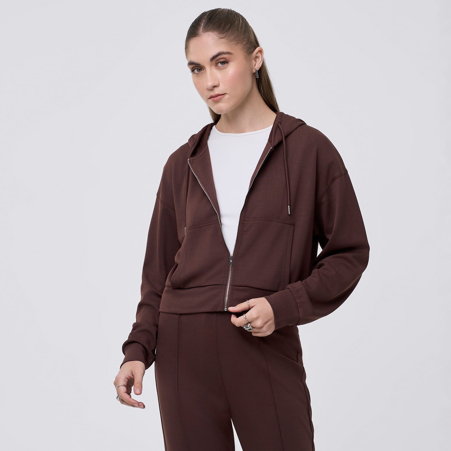 Polera Mujer Cali Hypnotic Modal Marron M