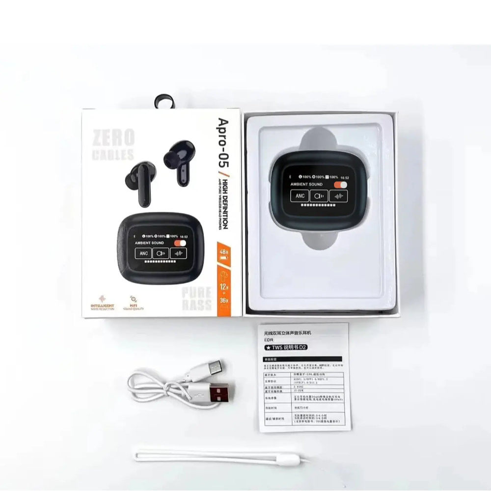 AUDÍFONOS INALÁMBRICOS APRO 05 BLUETOOTH CON ANC ENC Y CONTROL TÁCTIL GAMING