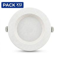 Pack x12 Spot Para Empotrar Caja Octogonal 9W  Color Blanco Luz Cálida