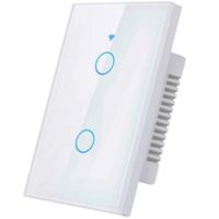 Interruptor de Pared con Panel de Vidrio Templado de 2 Bandas WiFi