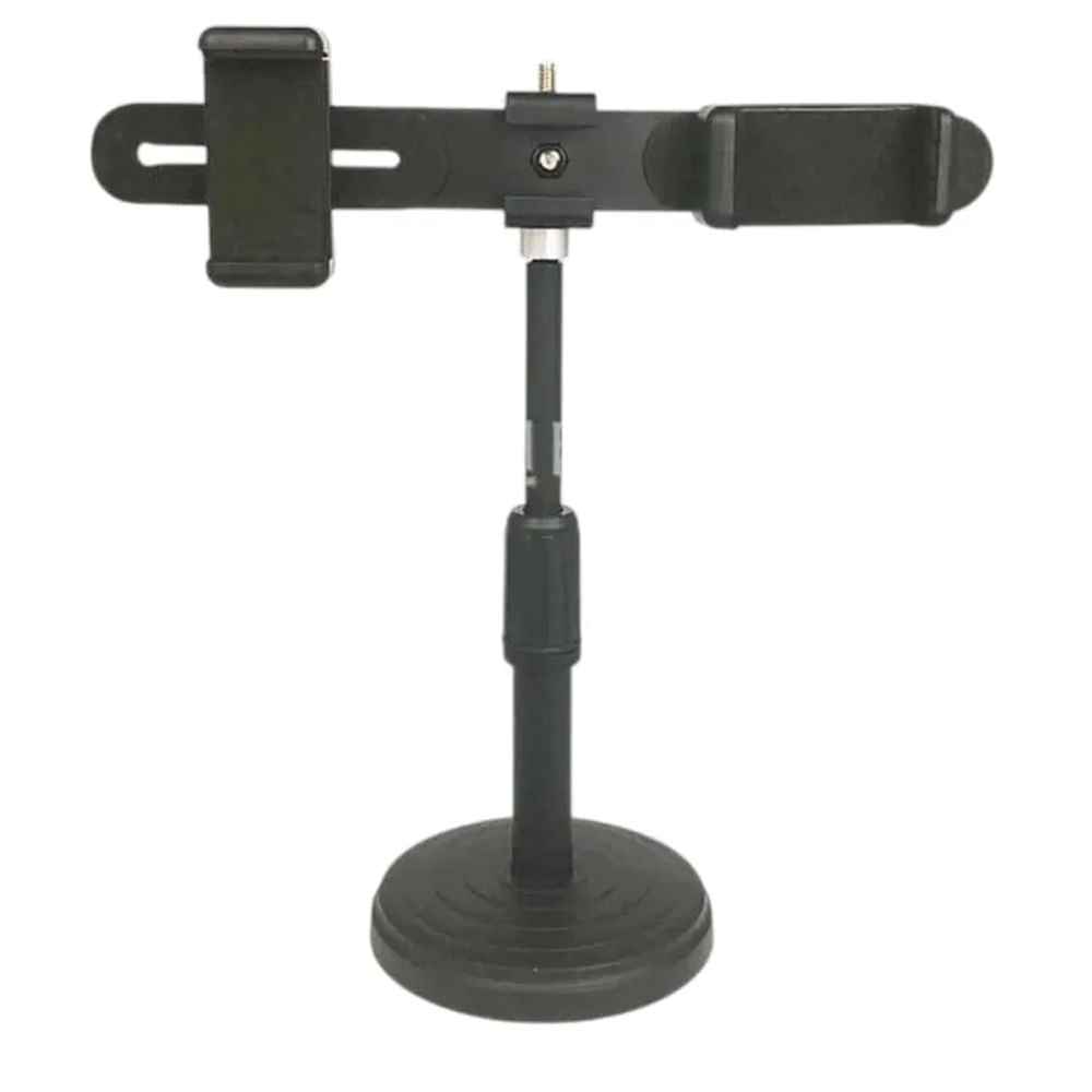 Soporte Universal Para 2 Celular Extensible Y Giratorio 360° con Base Multicolor