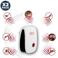 Pack x2 Control De Plagas Eléctrico Repelente De Roedores Ratones Y Arañas