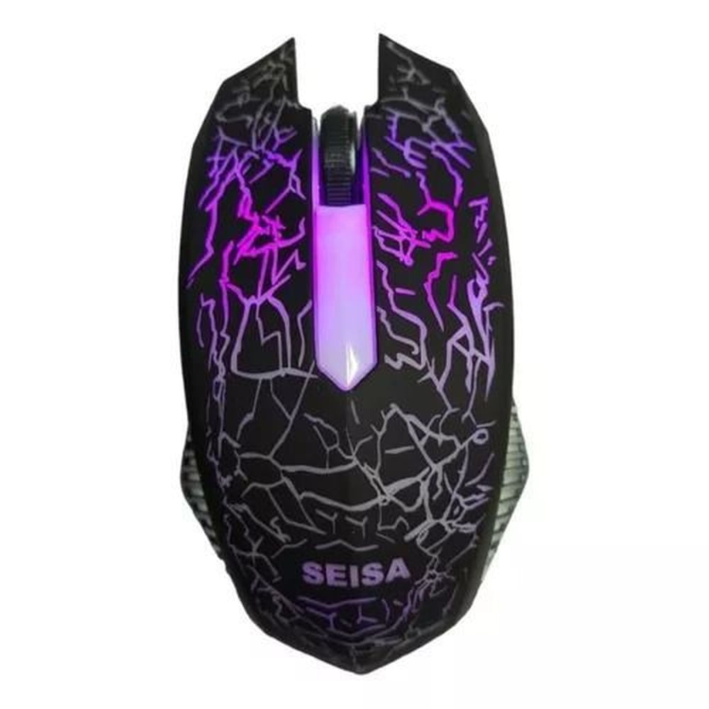Mouse Optico Gamer Camaleon Cambia Color LED Ergonómico Multicolor