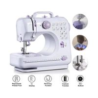 Máquina de Coser Portátil Reforzada - 12 Puntadas Integradas y Brazo Libre