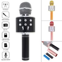 Micrófono Inalámbrico de Karaoke para Niños y Adultos - Bluetooth, USB y Micro SD