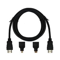 Cable HDMI 3 en 1 para HDTV y Mini HDMI y Micro HDMI 150cm