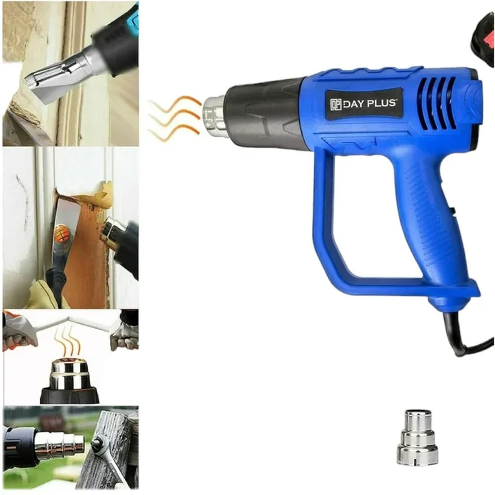 Pistola de Calor Profesional 2000W - Ideal para Quitar Pintura, Tubos PVC y Termoencogible Multicolor