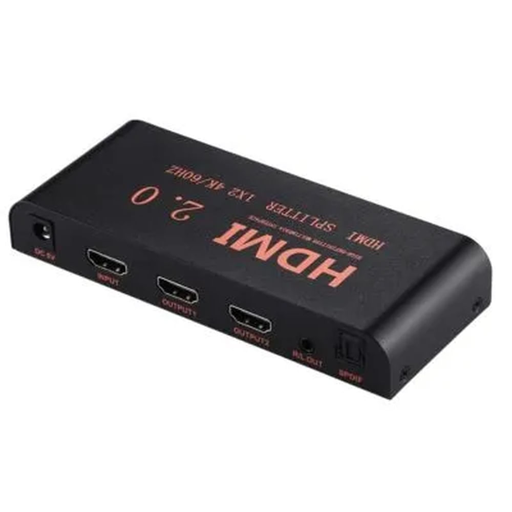 Splitter Divisor Repartidor 1Entrada 2Salidas 1X2 HDMI 2.0 4K/60Hz Multicolor