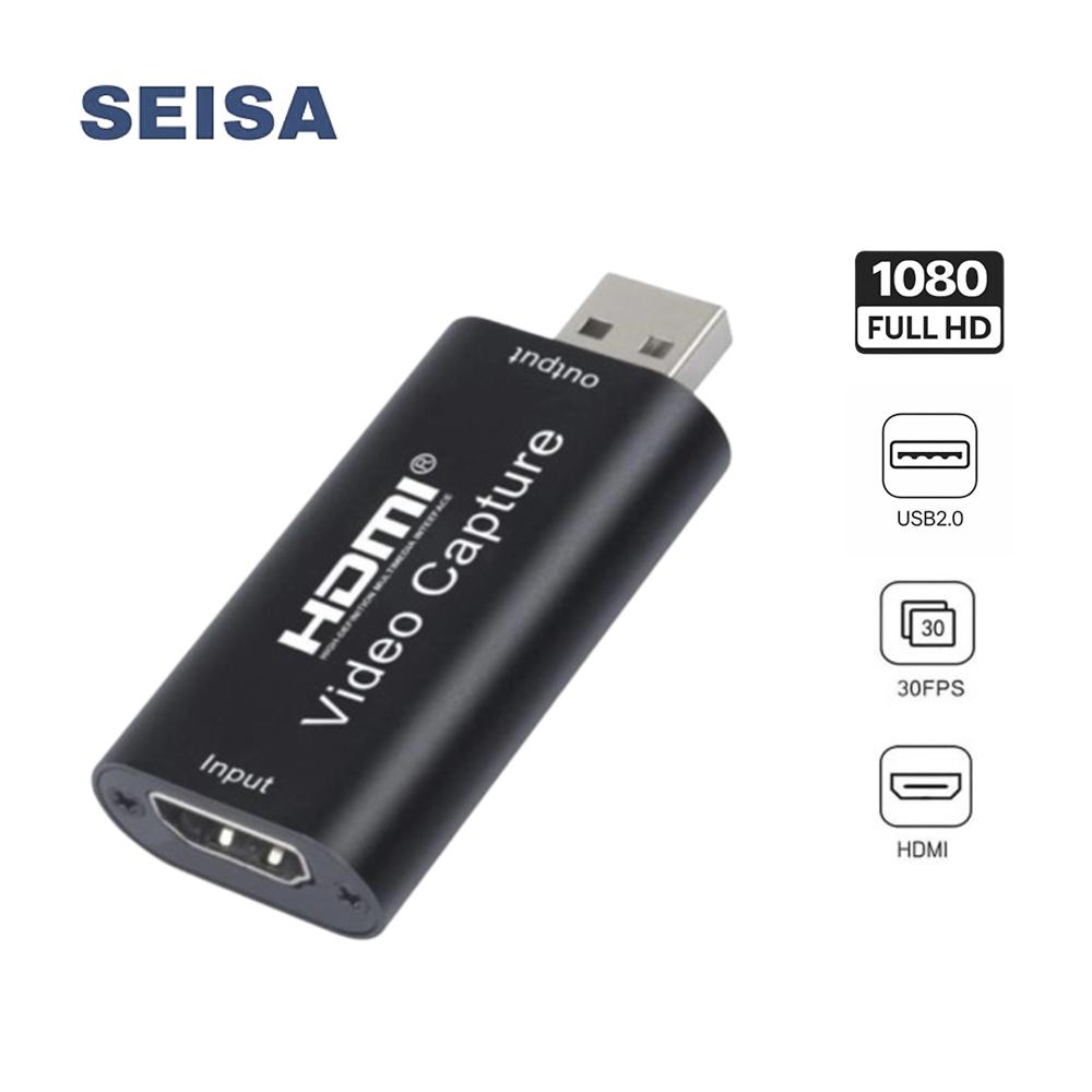 Adaptador Capturador Video Seisa HU-03 HDMI a USB Full HD 1080p Streaming Grabación PC