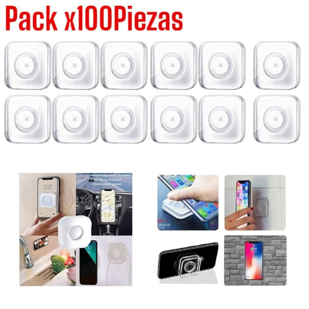 Pack x 100piezas Nano Gel Pad Adhesivo Doble Soporte Multifuncional Transparente