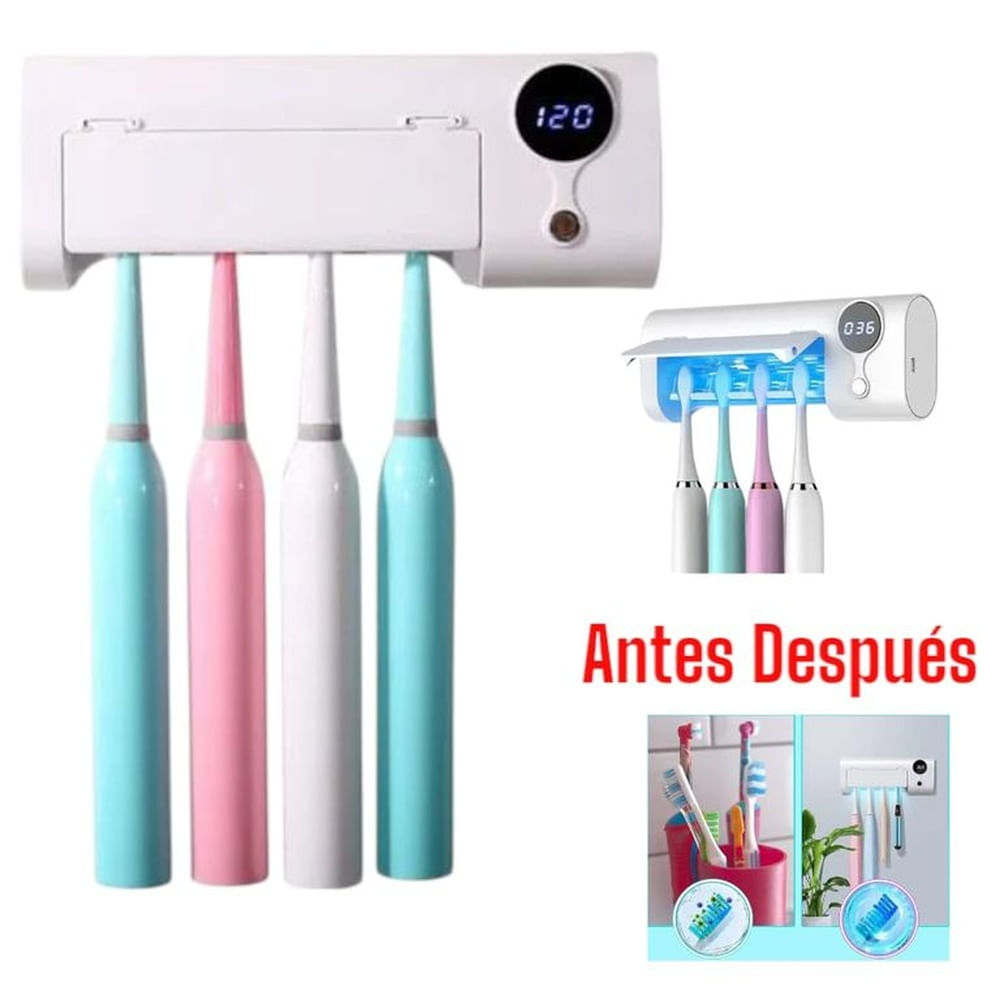 Esterilizador de Cepillos Dentales hasta 4 a la Vez UV Ultravioleta Multicolor