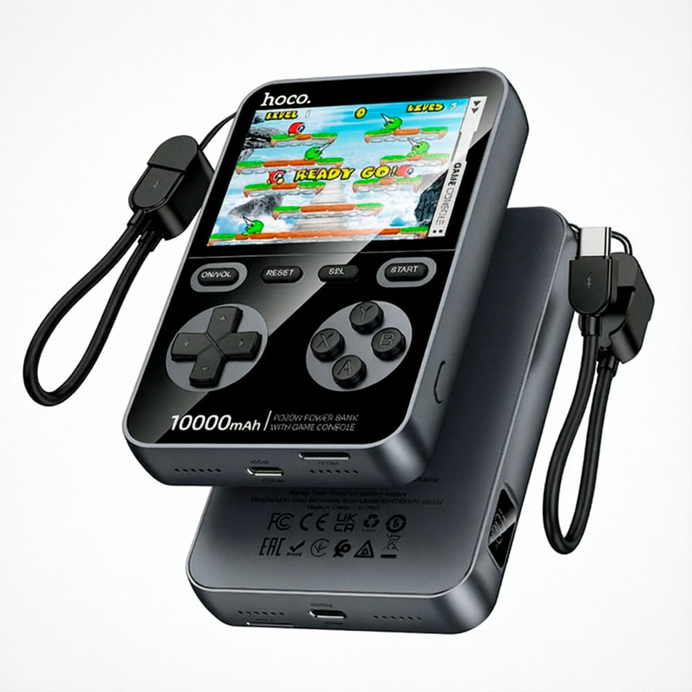 Power Bank 10000mAh Con Consola De Juegos Y Carga Rápida 20W