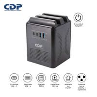 Estabilizador CDP RUAVR10041 1000VA 500W 4 USB Negro
