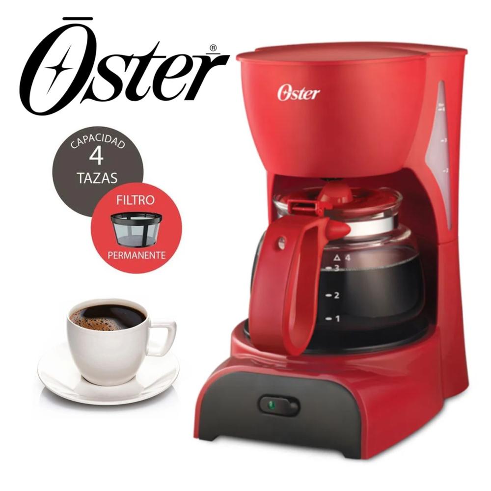 Cafetera OSTER de 4 TAZAS BVSTDCDR5R ROJO