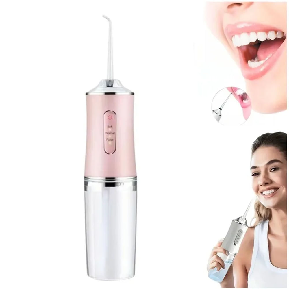 Irrigador Bucal Portátil Inalámbrico: 3 Modos, Boquilla y Recargable USB para Limpieza Profunda Multicolor