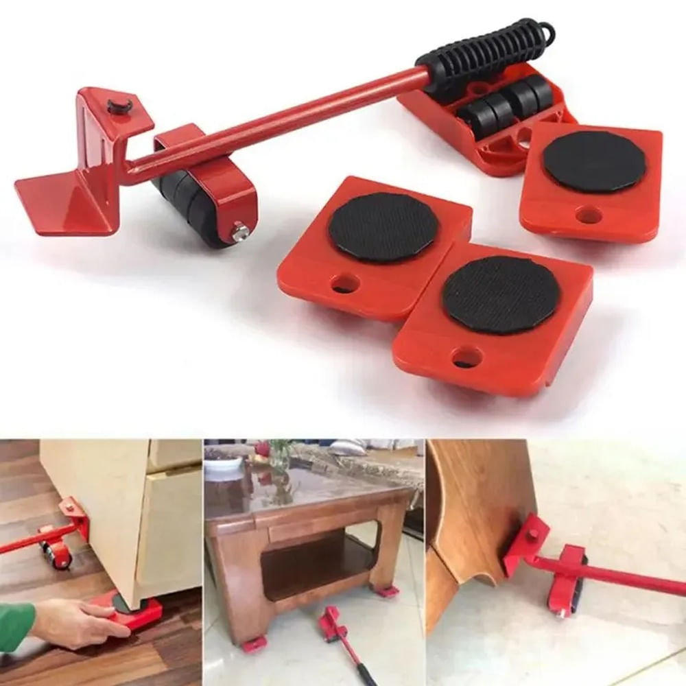 Kit de Ruedas para Mover Muebles Pesados y Proteger Pisos 5 Pcs Multicolor