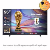 Televisor Hisense 55 Pulgadas QLED Premium Antirreflejo Google TV 2gb-20Gb 55QD68SG Promoción