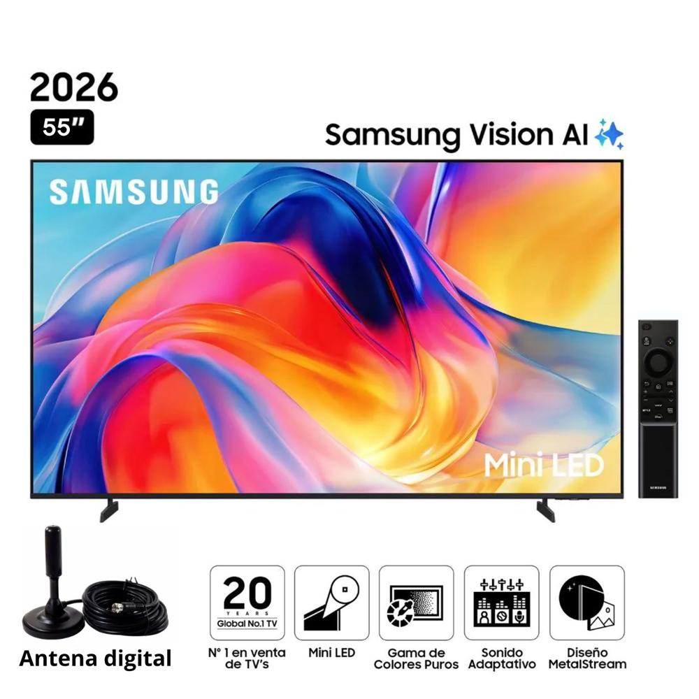 Televisor Samsung 55" Mini LED 55M70H Vision AI Smart TV + Antena digital