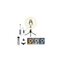 Aro de Luz LED Regulable con Trípode Soporte para Móvil para Selfies Tiktoker y Streaming en Vivo