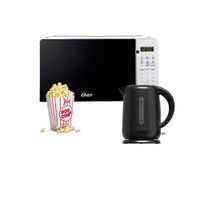 Combo Horno Microondas Digital 20 litros POGGE2701 -  Hervidor Eléctrico 1.7 Litros BVSTKT3101