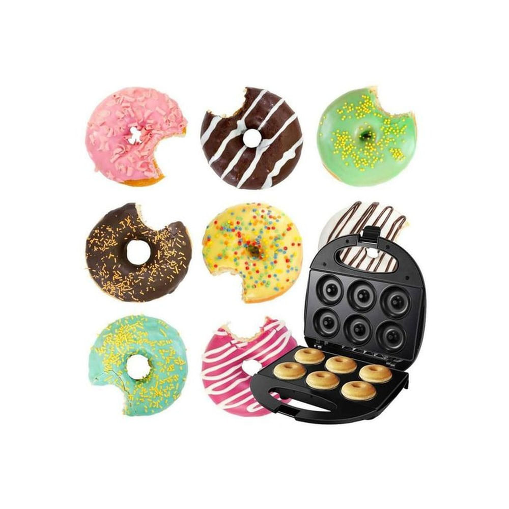 Horno para Hacer Rosquillas Mini Donas hasta 6 a la Vez Negro