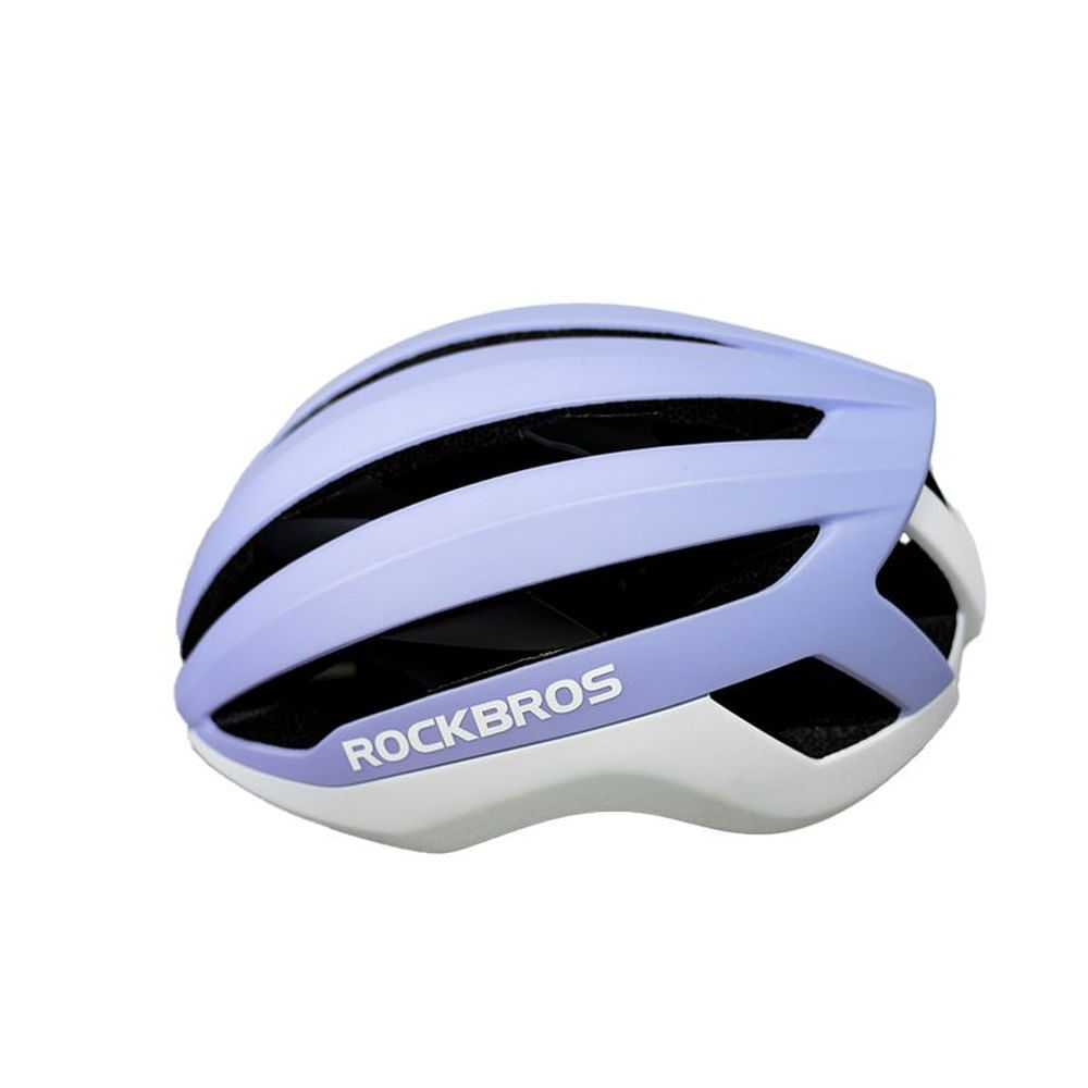 CASCO LILA y BLANCO RUTA ROCKBROS