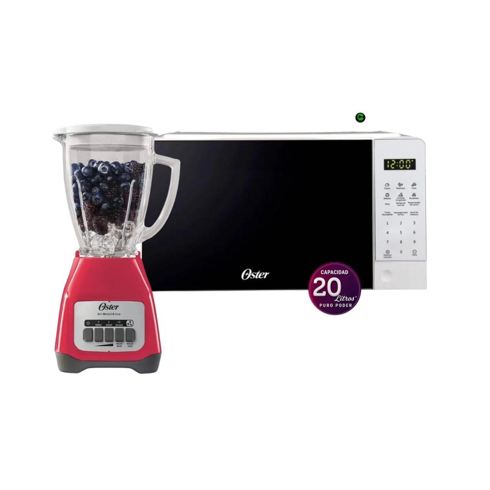 Combo Horno Microondas Digital 20 litros - Licuadora 2 velocidades más pulso BLSTKAG-MPB