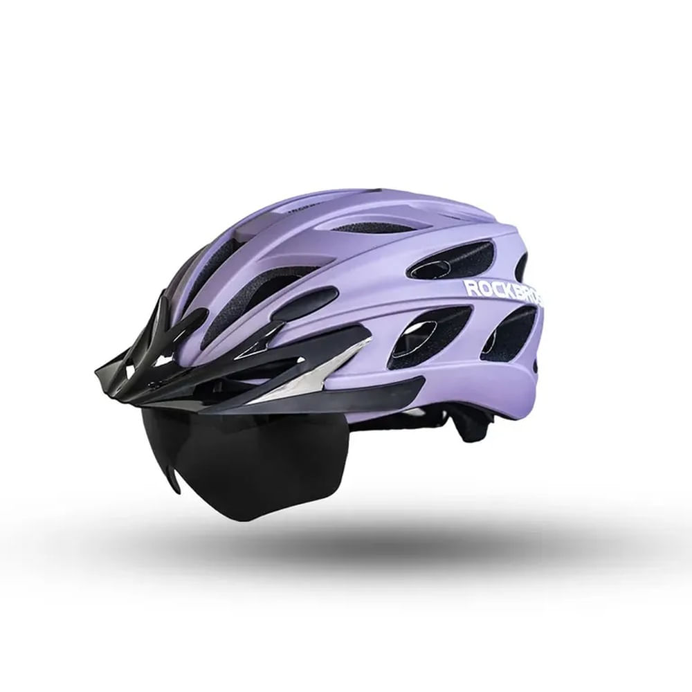 CASCO ROCKBROS CON LENTES Y VISERA DESMONTABLE Talla Estándar Negro