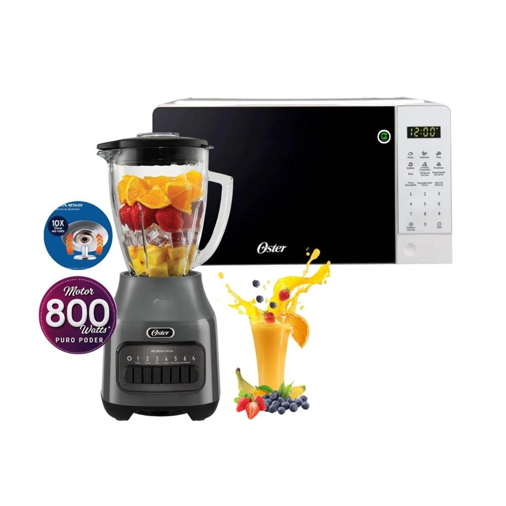 Combo Horno Microondas Digital 20 litros POGGE2701 y Licuadoracon 6 velocidades BLSTPEG-GPB