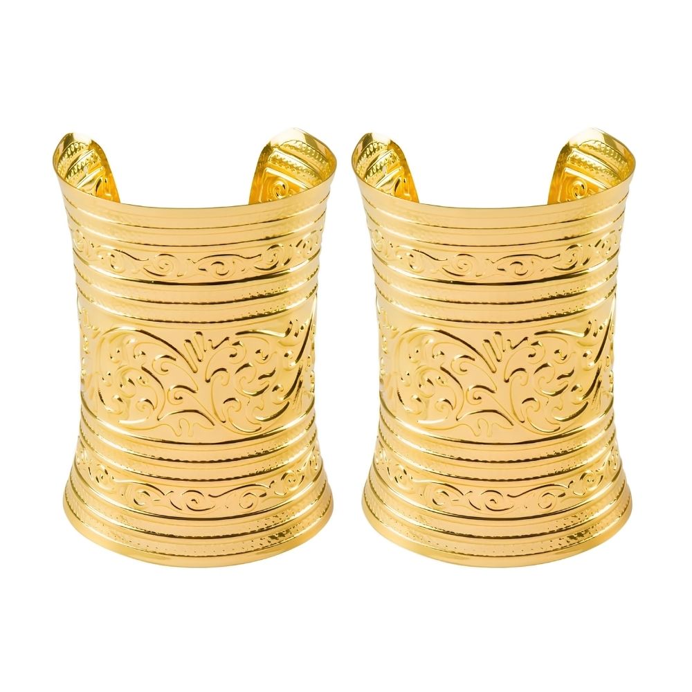 Pack x2 Brazalete Tipo Pulsera Gold Estilo Romano Accesorios Halloween Fiesta 508A-9