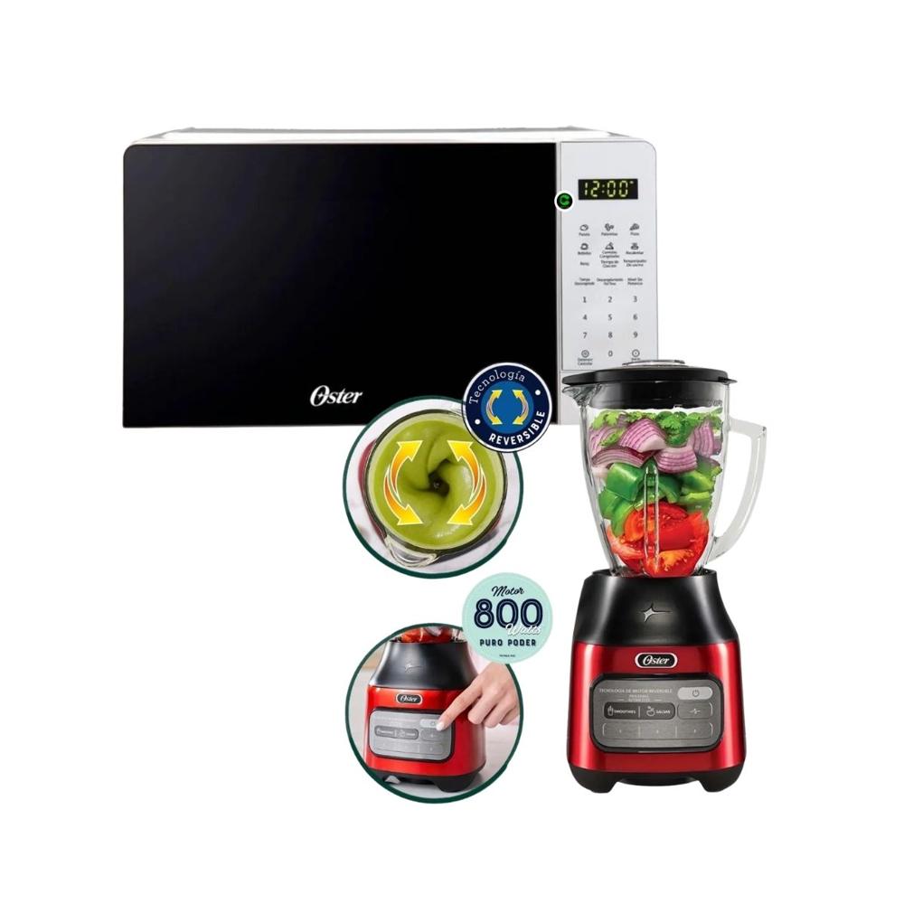 Combo Horno Microondas Digital 20 litros y licuadora Tecnología Reversible BLSTPEG-CRT 1.5 LT