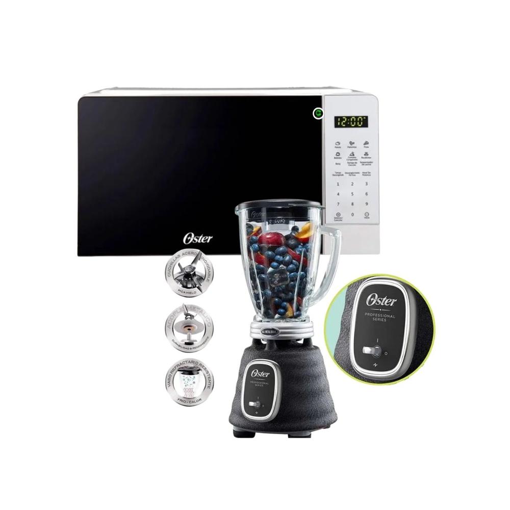 Combo Horno Microondas Digital 20 litros y Licuadora Serie Profesional BLSTBPST 1.5 Litros