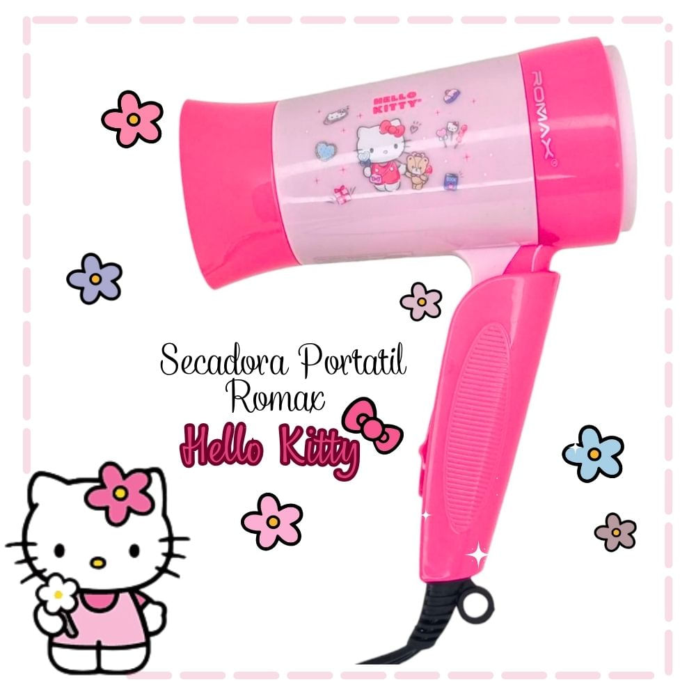 SECADOR DE CABELLO ROMAX HELLO KITTY.