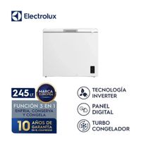 Congelador Horizontal 245 Litros Inverter con Función Turbo Blanco Electrolux - EFH25S2P5AW