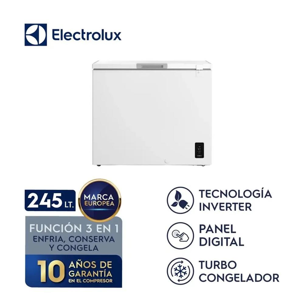 Congelador Horizontal 245 Litros Inverter con Función Turbo Blanco Electrolux - EFH25S2P5AW